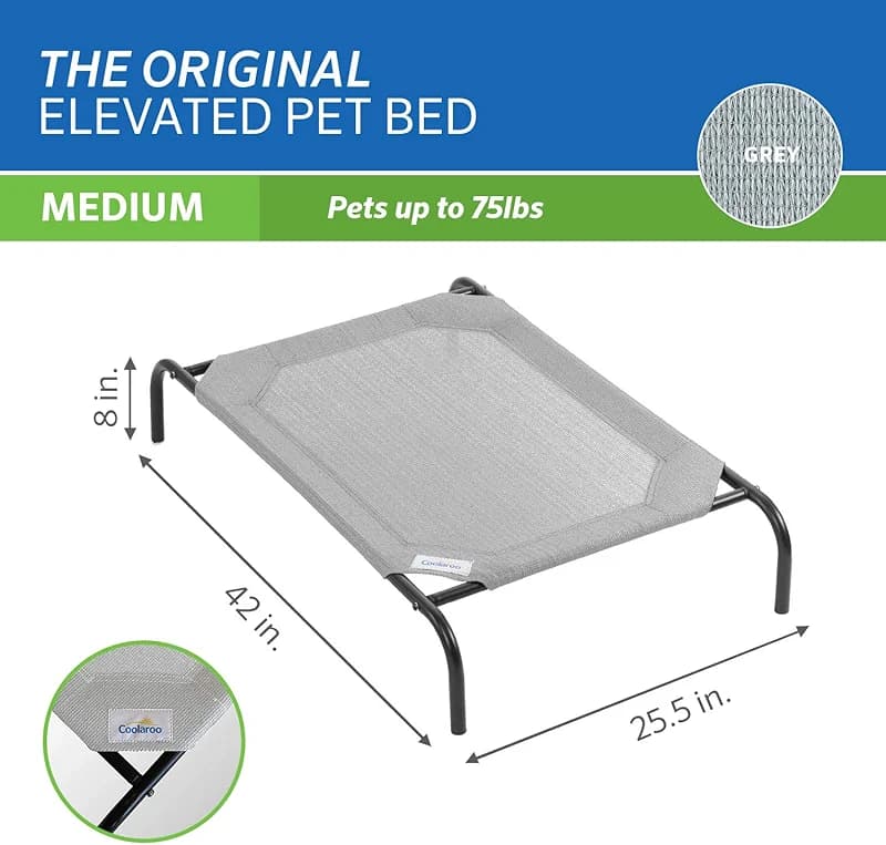Coolaroo Original Elevated Dog Bed - Breathable Off-The-Ground Pet Bed — image 2