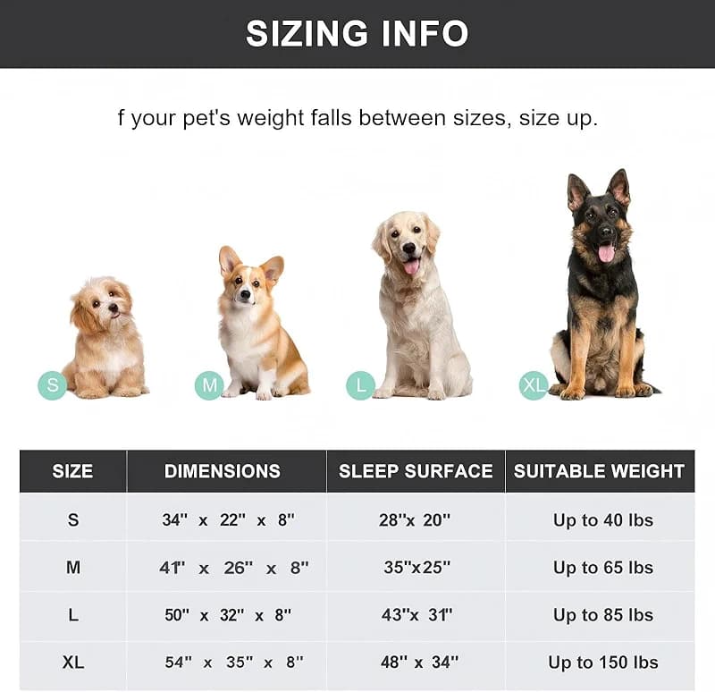 50" Lx32 Wx8 H Cooling Elevated Dog Bed for Large Dogs with Non-Slip Floor — image 3