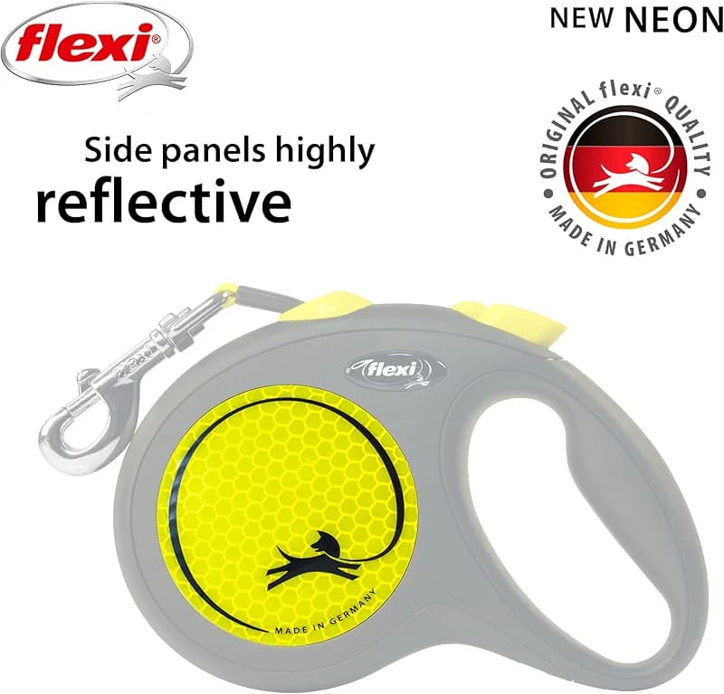 FLEXI New Neon Tape Retractable Dog Leashes for Large Dogs Upto 110 lbs. – — image 2