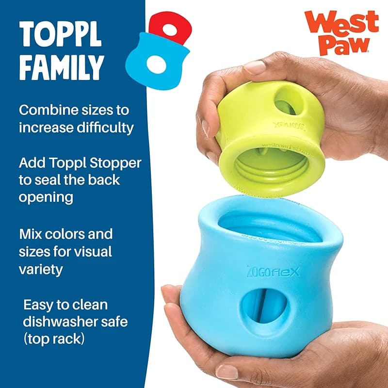 WEST PAW Zogoflex Toppl Interactive Treat Dispensing Puzzle Dog Toy for — image 6