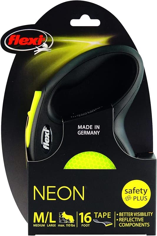 FLEXI New Neon Tape Retractable Dog Leashes for Large Dogs Upto 110 lbs. – — image 7