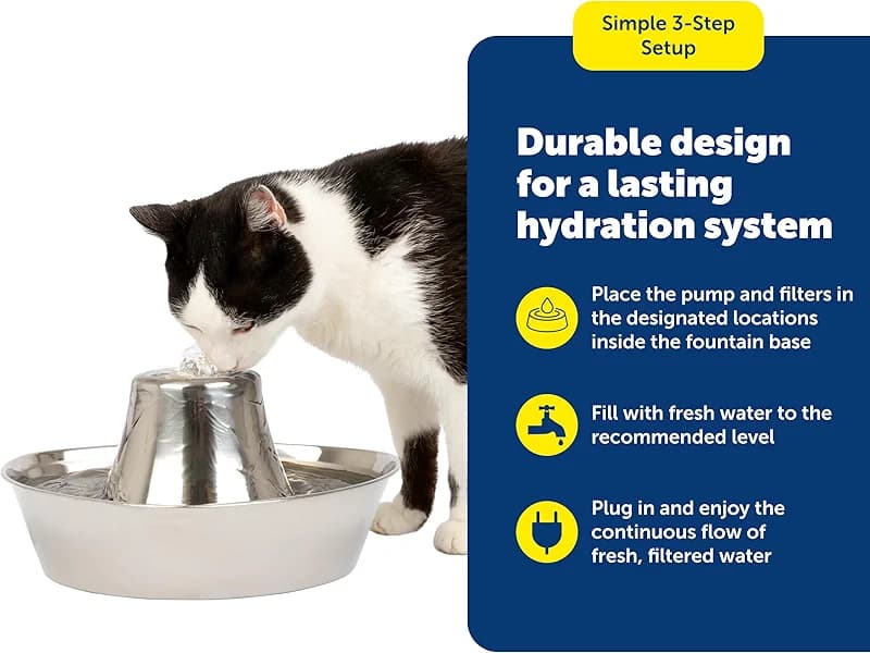 PetSafe Seaside Stainless Steel Cat & Dog Fountain — image 3