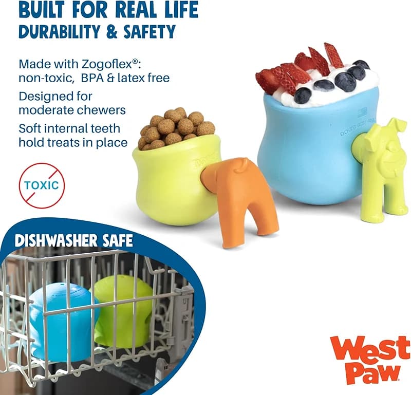 WEST PAW Zogoflex Toppl Interactive Treat Dispensing Puzzle Dog Toy for