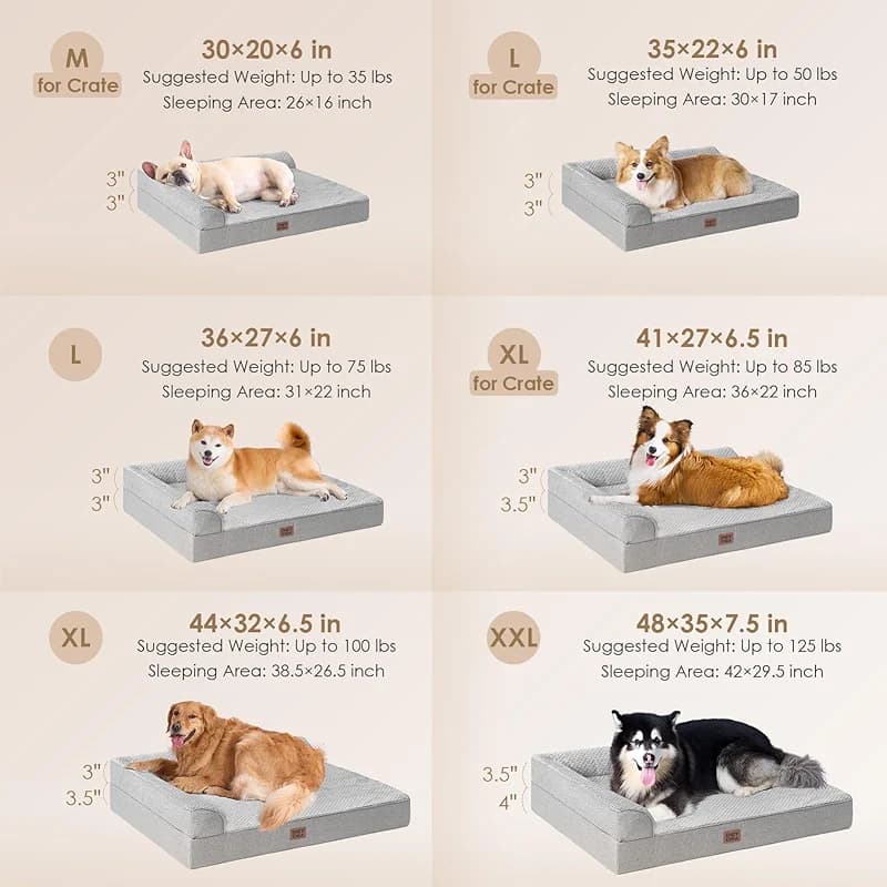 EHEYCIGA Orthopedic Dog Bed Medium Size Dogs — image 2