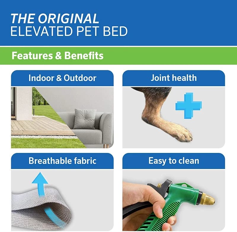 Coolaroo Original Elevated Dog Bed - Breathable Off-The-Ground Pet Bed — image 5