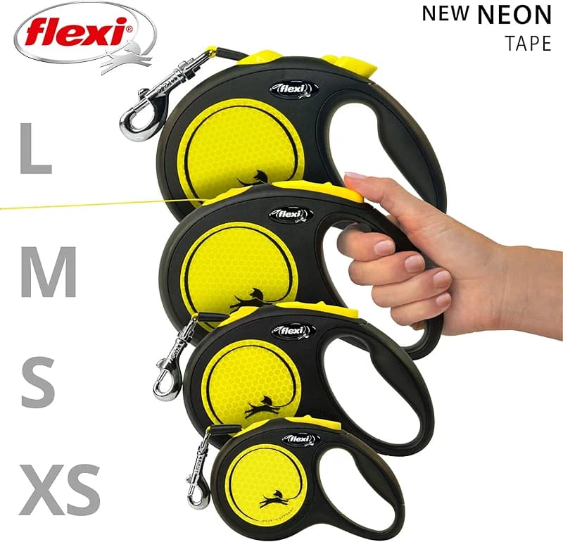FLEXI New Neon Tape Retractable Dog Leashes for Large Dogs Upto 110 lbs. – — image 4