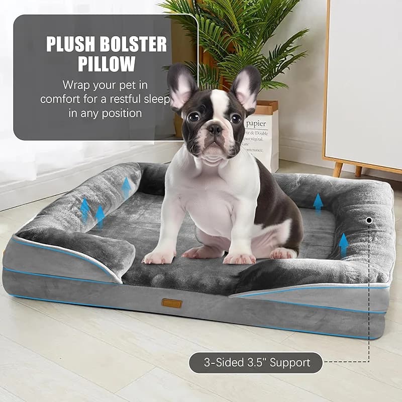Spotted Play Orthopedic Dog Bed with Sides - Dog Sofa Beds for Medium Dogs — image 3