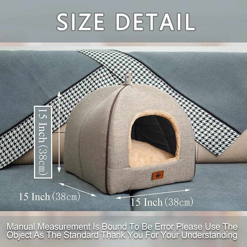 WINDRACING Cat Bed for Indoor Cats - Cat Cave Beds Cat House Cat Tent with — image 6