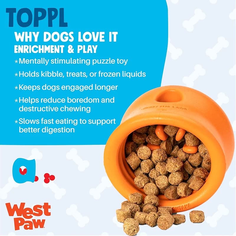 WEST PAW Zogoflex Toppl Interactive Treat Dispensing Puzzle Dog Toy for — image 5