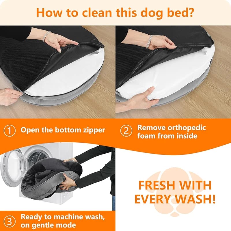 Dwanton Orthopedic Dog Bed for Medium Dogs with Gel Memory Foam — image 4