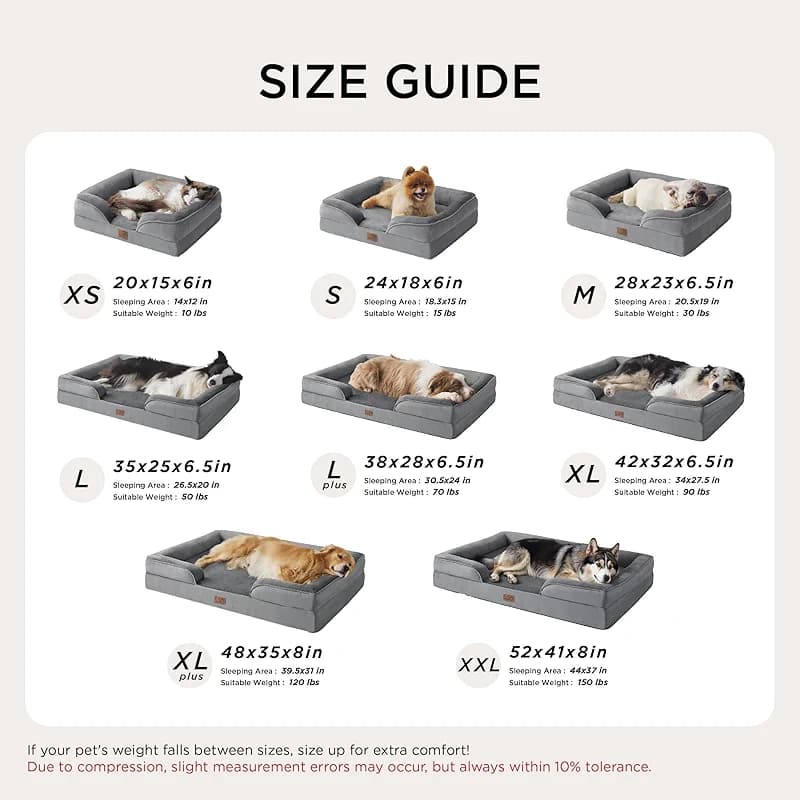 Bedsure Orthopedic Dog Beds Large Sized Dog - Washable Large Dog Cat Bed — image 2