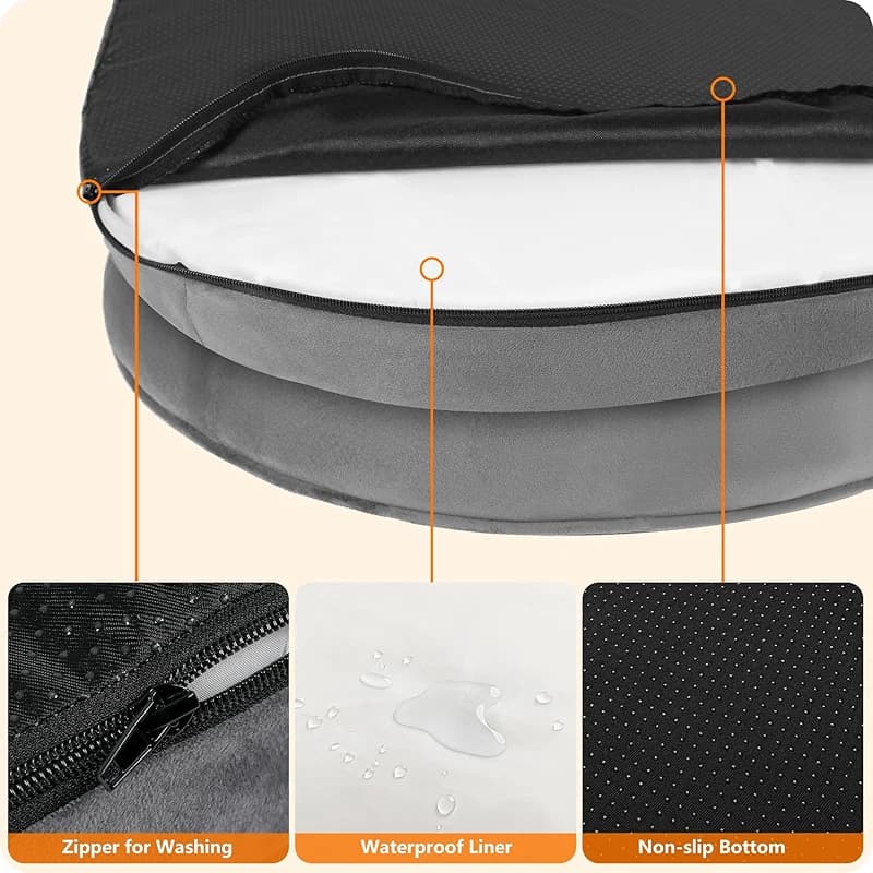 Dwanton Orthopedic Dog Bed for Medium Dogs with Gel Memory Foam — image 6