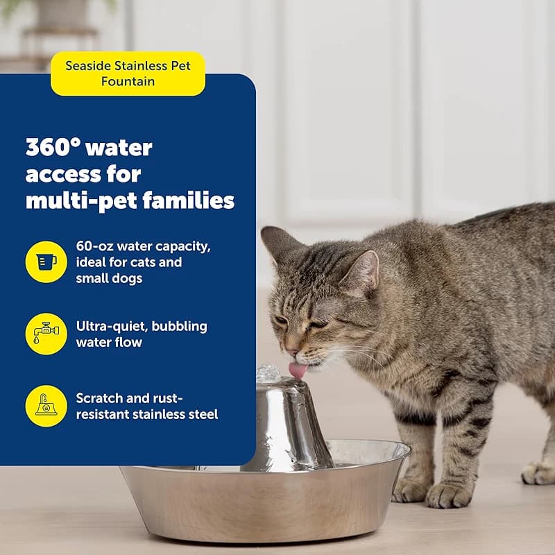 PetSafe Seaside Stainless Steel Cat & Dog Fountain — image 6