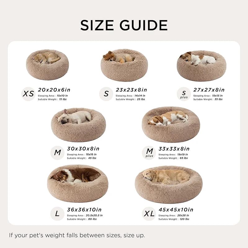 Bedsure Calming Dog Bed for Small Dogs - Donut Washable Small Puppy Bed — image 2
