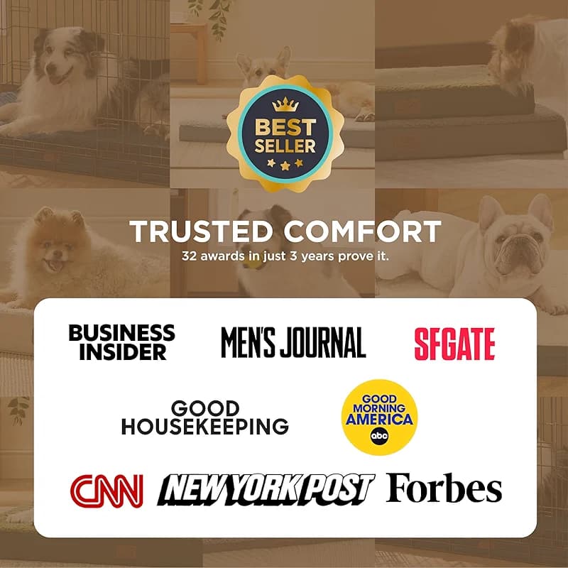 Bedsure Dog Beds Large Sized Dog - Comfy Flat Pet Beds with Removable — image 5