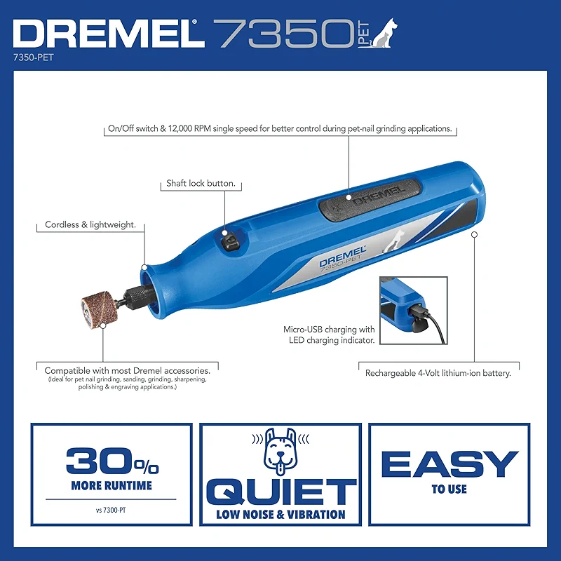 Dremel 7350-PET 4V Pet & Dog Nail Grinder — image 3