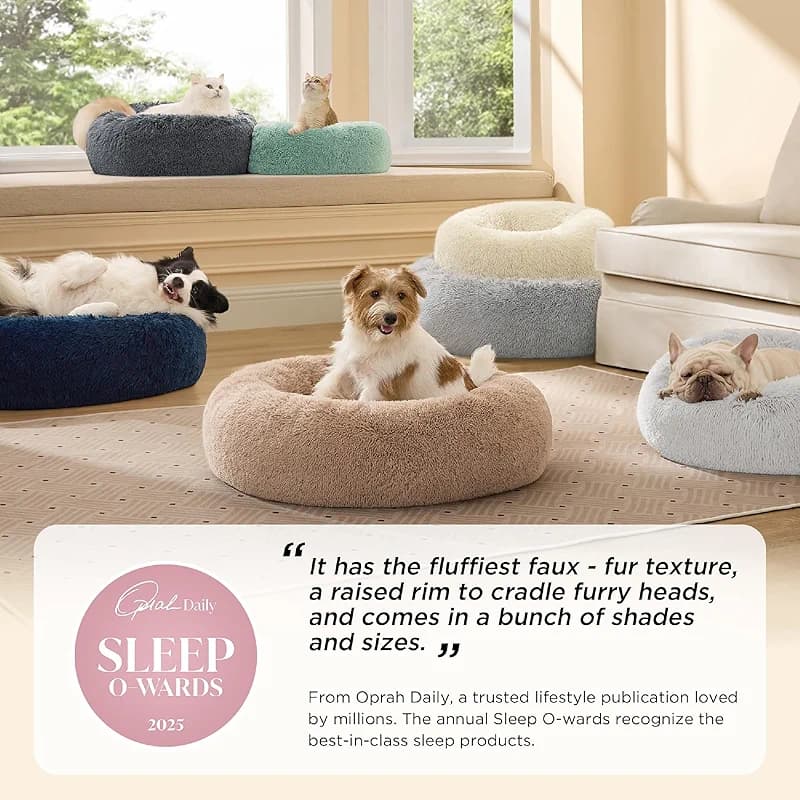 Bedsure Calming Dog Bed for Small Dogs - Donut Washable Small Puppy Bed — image 4