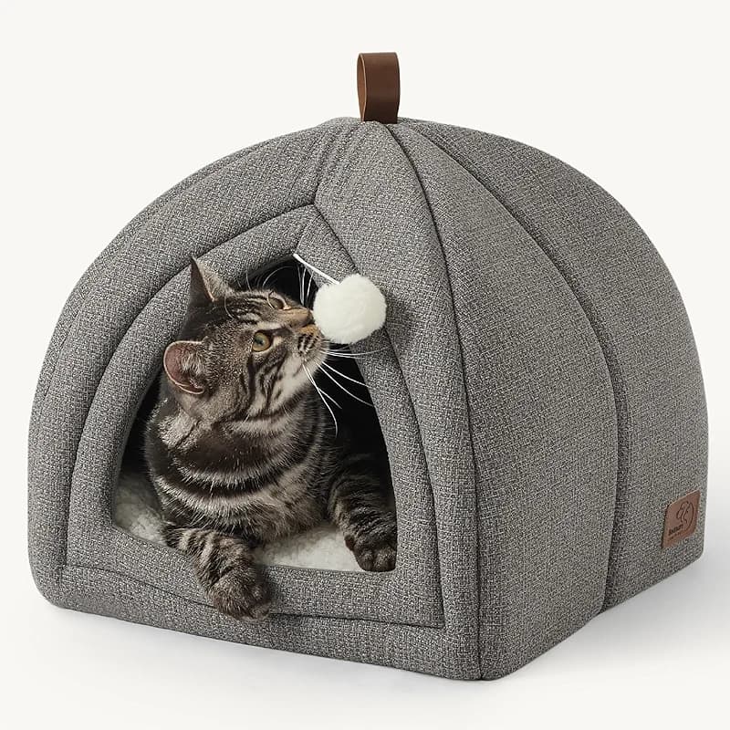 Bedsure Cat Beds for Indoor Cats - 2 in 1 Cat Cave House Tent for Kittens — image 4