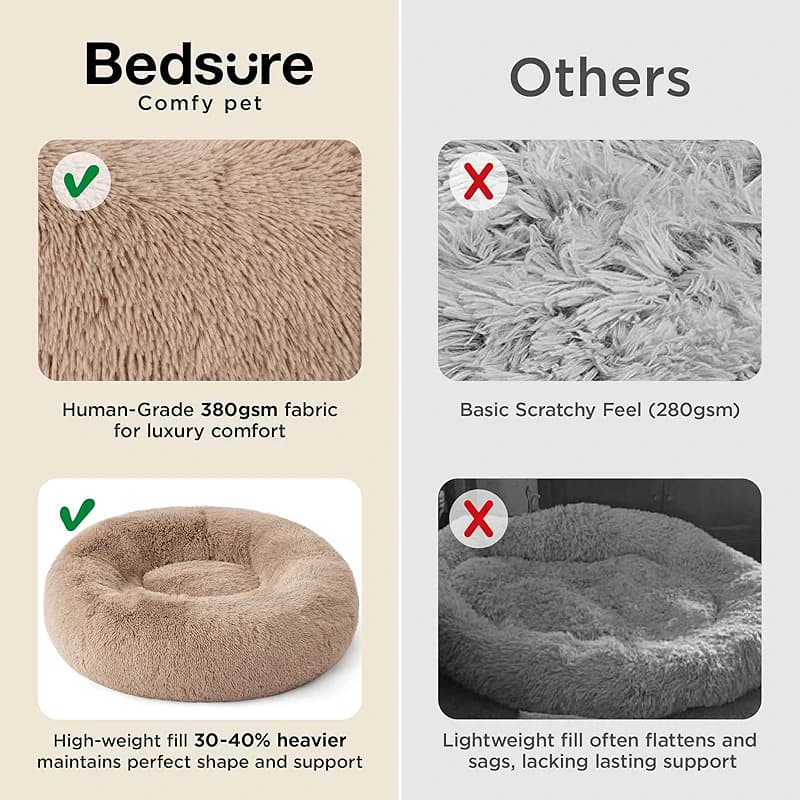 Bedsure Calming Dog Bed for Small Dogs - Donut Washable Small Puppy Bed — image 5